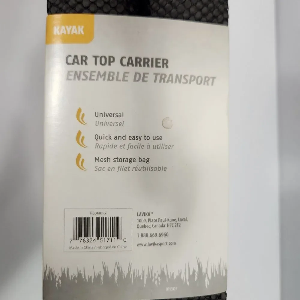 LAVIKA Car top canoe kayak Carrier Fits Most Vehicles NEW